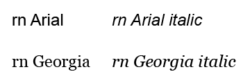 'rn' in Arial vs. Georgia